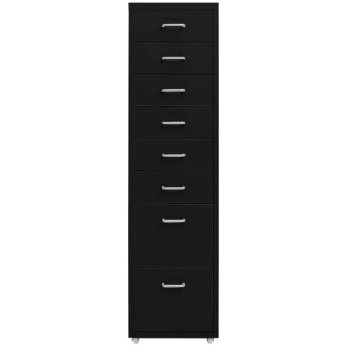 VidaXL mobilni ormarić za spise crni 28 x 41 x 109 cm metalni Slike