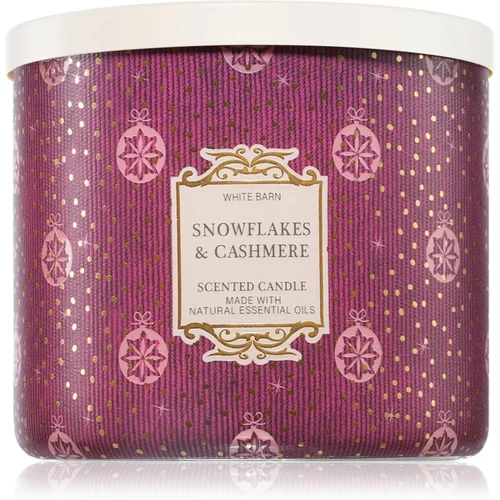 Bath & Body Works Snowflakes & Cashmere dišeča sveča 411 g