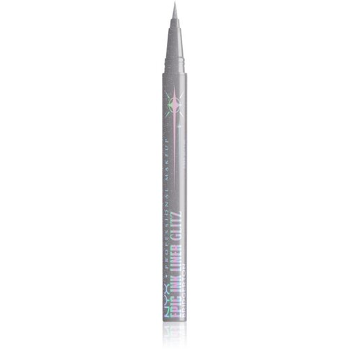 NYX Professional Makeup Bridgerton Royal Epic Ink Liner ble&amp;scaron;čeče črtalo za oči odtenek 01 Glitzed In Silver 1 ml Slike