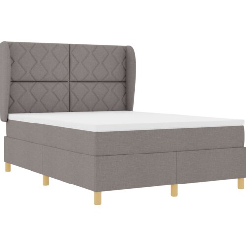 Box Spring Krevet s Madracem Taupe 160x200 cm Tkanina Slike