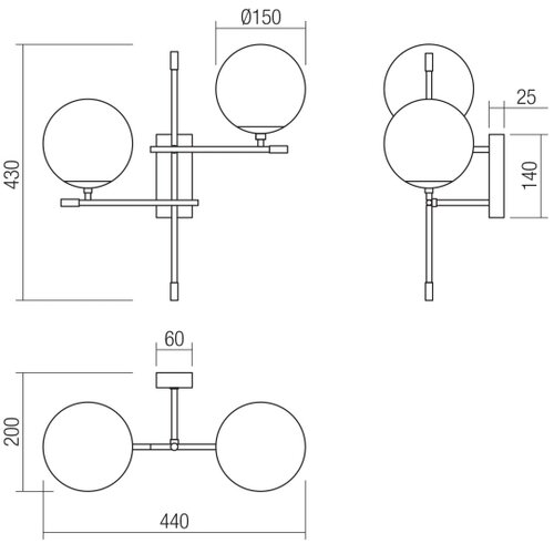  Redo 01-2946 - Zidna svetiljka ESSENTIAL 2xE14/28W/230V Slike