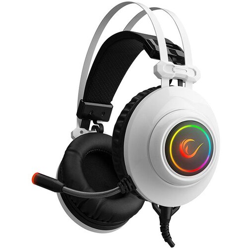  Slu&scaron;alice sa mikrofonom gaming RAMPAGE RM-K1 PULSAR white, USB 7.1 surround, vibracija, RGB Cijene