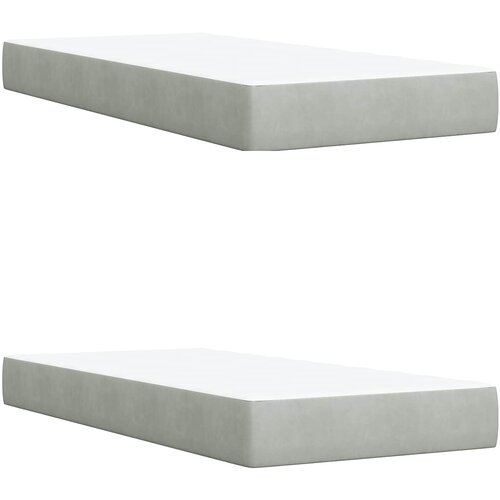  Boxspring krevet s madracem Svjetlosiva 200 x 200 cm Bar&amp;scaron;un Slike