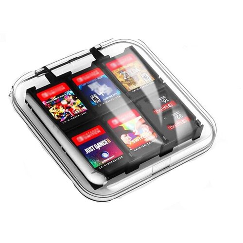 INF Držalo za kartice za igre za Nintendo Switch / Switch Lite 12 rež Transparent, (21276626) Cene