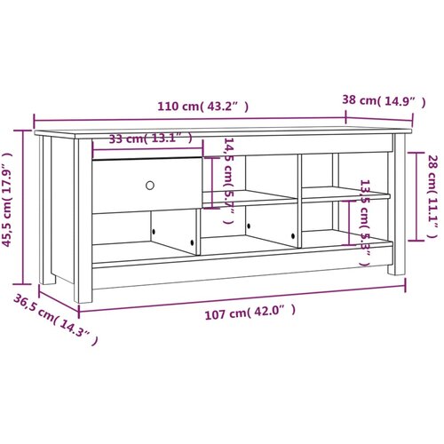  za cipele boja meda 110x38x45,5 cm od masivne borovine Slike