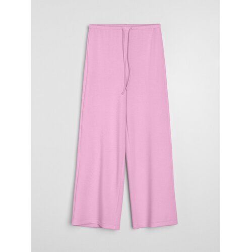 Sinsay Wide leg hlače od mekane pletenine s mje&amp;scaron;avinom viskoze soft touch Slike