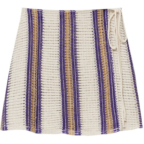 Pull&amp;amp;Bear Krilo kremna / svetlo rjava / vijolično modra Slike