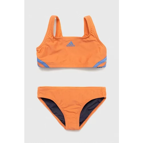 Adidas Dječji dvodijelni kupaći kostim 3S BIKINI boja: narančasta