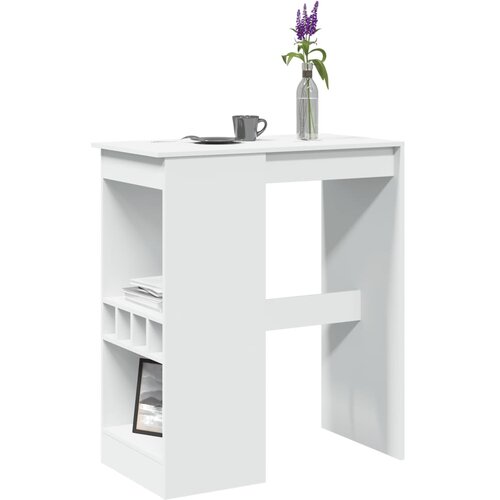 vidaXL Barski stol s držačima bijeli 90 x 47,5 x 103,5 cm drveni Cijene