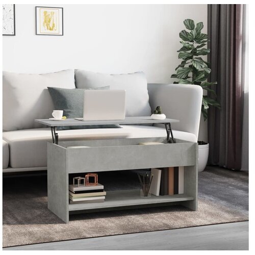  Stolić za kavu boja betona 102x50 5x52 5 cm konstruirano drvo Cijene