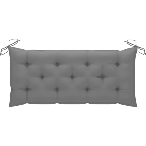 Jastuk za vrtnu klupu sivi 120 x 50 x 7 cm od tkanine