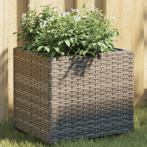 Furnova Vrtno cvetlično korito siva 36x30x32 cm poli ratan, (21921572) Slike