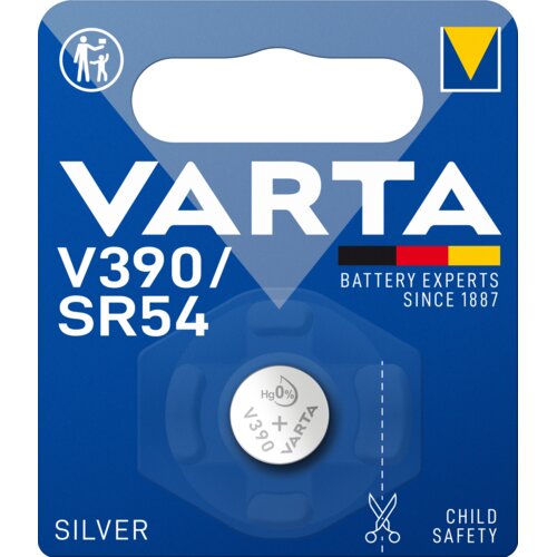 Varta Srebro-oksidna gumbna baterija SILVER V390/SR54 - 1 kos - 1 kos. Slike