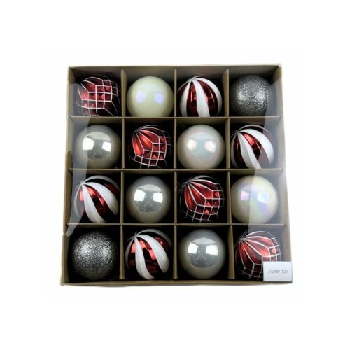 Novogodisnji ukras kugla 6cm mix boja 16pcs jc23sp-520 ( 42/71602 ) Slike
