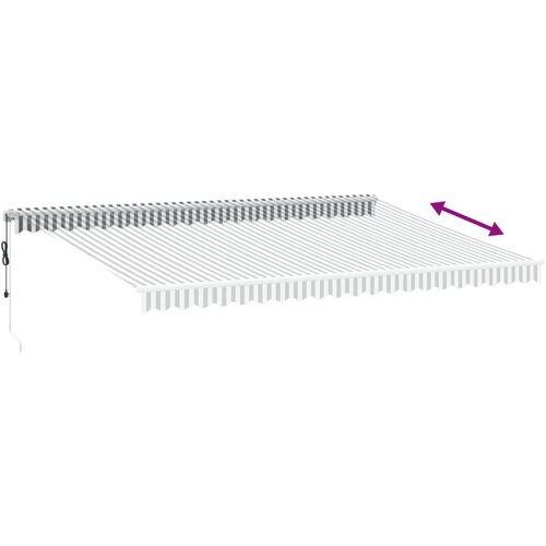 Tenda na automatsko uvlačenje antracit i bijela 500 x 350 cm Slike