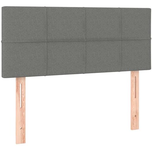  Krevet s oprugama i madracem tamnosivi 120 x 200 cm od tkanine Slike