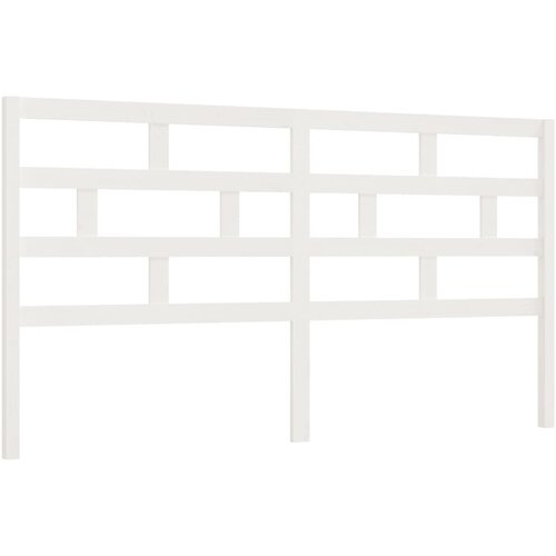 Maison Chic posteljno vzglavje - vzglavna omarica - nočna omarica belo 186x4x100 cm trdna borovina, (21706148) Slike
