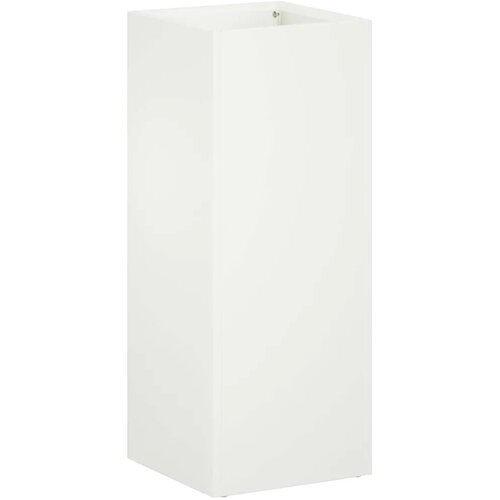  Vrtna saksija 2 kom. Bijela 20 x 20 x 50 cm Čelična vrata - Bijela 20 x 20 x 50 cm 2 Slike