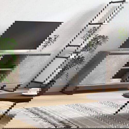 The Living Store TV omarica betonsko siva 104x35x50 cm inženirski les - TV Omarica, (21434604) Cene