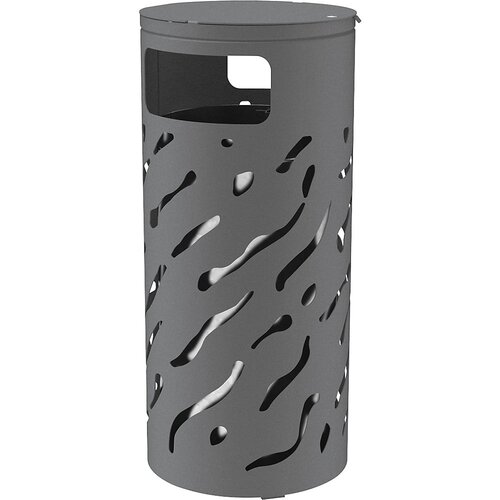 PROCITY Posoda za odpadke za uporabo na prostem VENEDIG, prostornina 80 l, z notranjo posodo, sive barve Slike