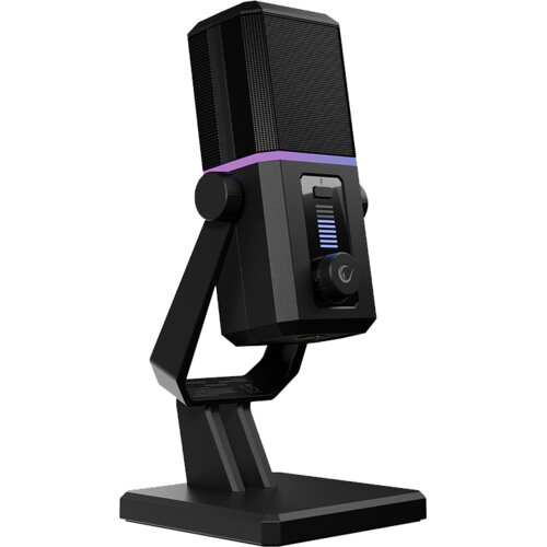  Mikrofon gaming RAMPAGE RA-MP75 CYCLONE Black Desktop Microphone with RGB Audio Indicator, 42249 Cijene