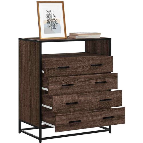 vidaXL Predalnik rjav hrast 70x41x70 cm inženirski les Cene