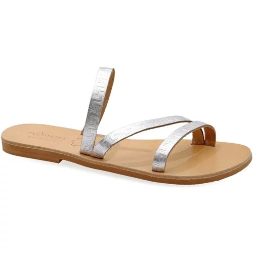 Emmanuela Handcrafted For You Sandali & Odprti čevlji Slide na Maander sandali "Serifos" Srebrna
