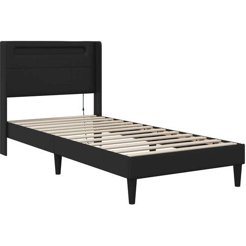  Okvir kreveta s madracem Crna 80 x 200 cm Umjetna koža Slike