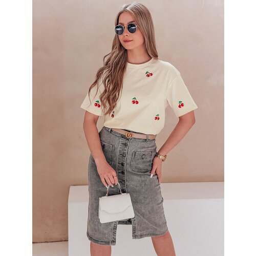 DStreet T-shirt damski w wiśnie FRUTTIKA żółty Cene