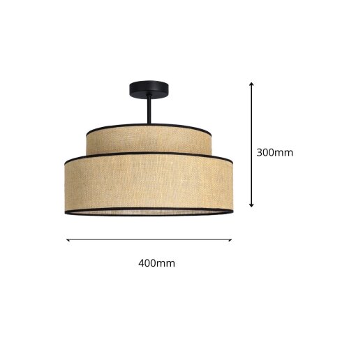  plafonski luster boho 1xE27/60W/230V prečnik 40 cm bež Slike