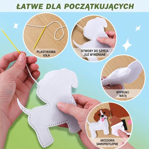  Kreativni set pli&amp;scaron;anih igračaka za &amp;scaron;ivanje, filcane mačke, pli&amp;scaron;ane igračke &amp;quot;uradi sam&amp;quot; 6 kom. Slike