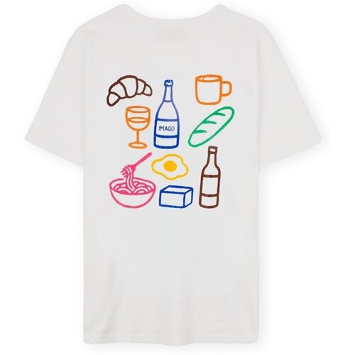 IMAGO Majice s kratkimi rokavi T-Shirt Foodies - White Bela Cene