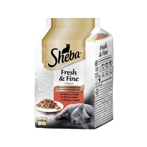 Sheba Vlažna hrana za odrasle mačke Fresh &amp;amp; Fine, 6x50g Slike