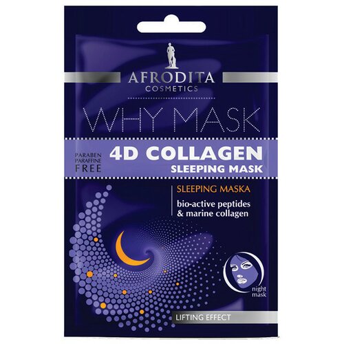 Afrodita Cosmetics 4D collagen sleeping maska za lice 2x6ml Slike