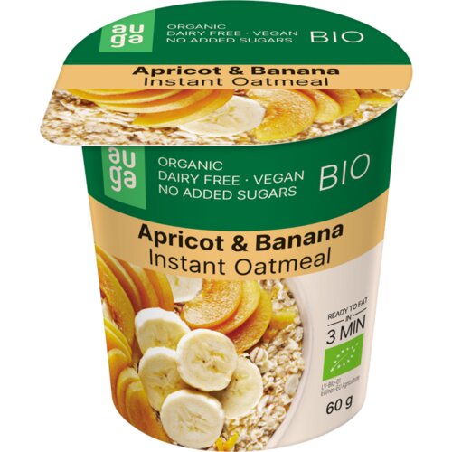 Auga BIO integralna ovsena ka&amp;scaron;a 60 g kajsija banana Slike