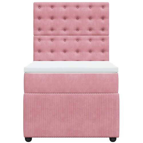 Box spring krevet s madracem ružičasti 90x190 cm bar&amp;scaron;unasti Slike