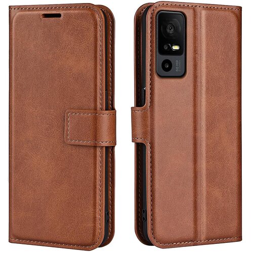 INORCO Za TCL 40R 5G PU usnjena denarnica s telečjo teksturo s kvadratno zaponko, stojalo za telefon, za&amp;scaron;čitna lupina, (22035897) Slike