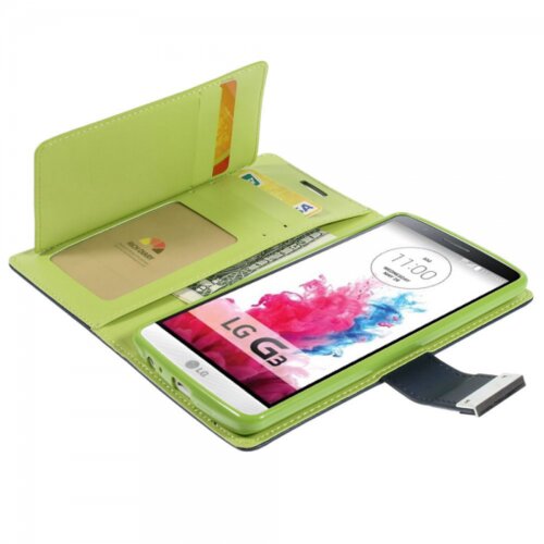 Goospery preklopna torbica Rich Diary Samsung Galaxy Note 4 N9100 - modro zelen Cene