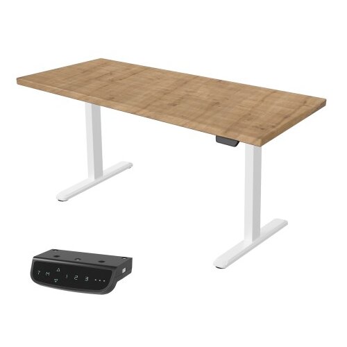 Uvi STANDARD V2 električni sit-stand stol - Chalet Oak i bijeli okvir Slike