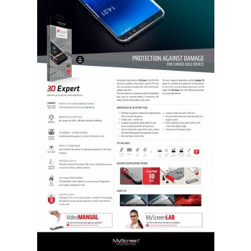 Myscreen protector my screen protector za&amp;scaron;čitna folija 3D expert iphone x - super za&amp;scaron;čita za ukrivljene ekrane Slike
