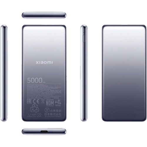 Xiaomi powerbank Ultra Slim PB 5000 mAh crni USB-C x1, bežično punjenje 20W, BHR9535GL Cene