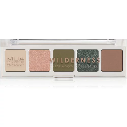 MUA Makeup Academy Professional 5 Shade Palette paleta sjenila za oči nijansa Wilderness 3,8 g
