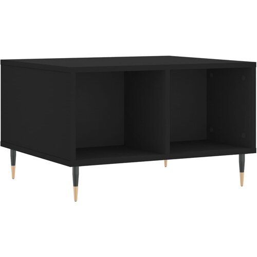 Maison Chic Klubska mizica - kavna mizica - Nizka mizica črna 60x50x36,5 cm inženirski les, (21755167) Cene