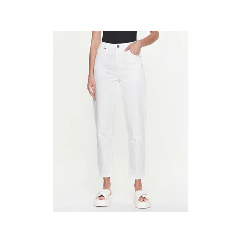 Calvin Klein Jeans hlače K20K205164 Bela Regular Fit