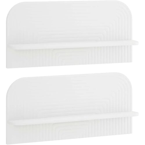  Zidna polica 2 kom. Bijela 80 5 x 13 5 x 37 5 cm Prerađeno drvo - Bijela 80 5 cm Slike