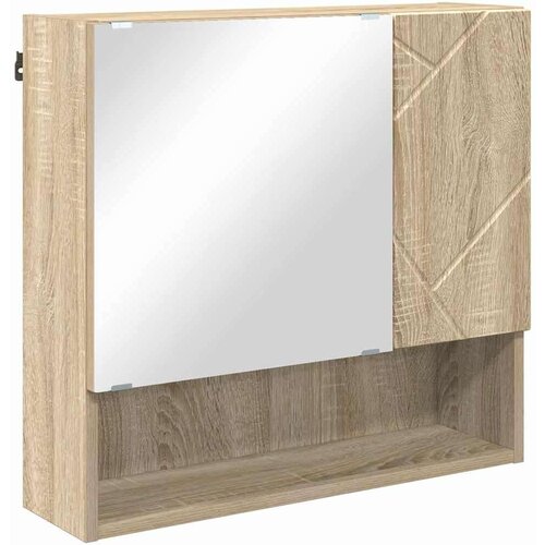 VidaXL Ogledalo ormar sonoma hrast 59 x 17 x 55 cm Konstruirano drvo Slike