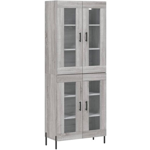 Maison Chic Visoka Komoda - Predalnik siva sonoma 69,5x34x180 cm inženirski les, (21722610) Cene