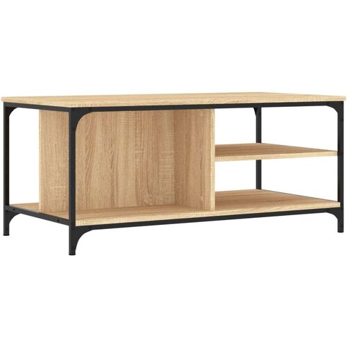  Stolić za kavu boja hrasta 100 x 50 x 45 cm konstruirano drvo Slike