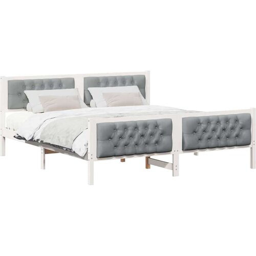 VidaXL Krevetna konstrukcija s uzglavljem Svijetlo siva 180 x 200 cm Slike
