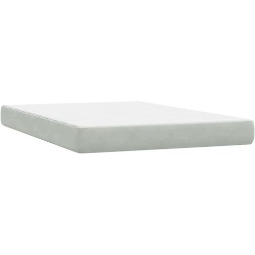 VidaXL Krevet s oprugama i madracem svjetlosivi 160x210 cm bar&amp;scaron;unasti Slike